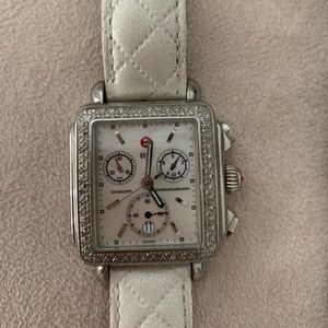 Michele diamond deco watch with watch bands